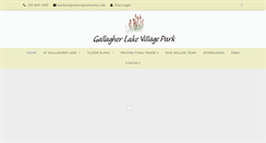 Desktop Screenshot of gallagherlakevillagepark.com