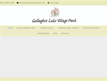 Tablet Screenshot of gallagherlakevillagepark.com